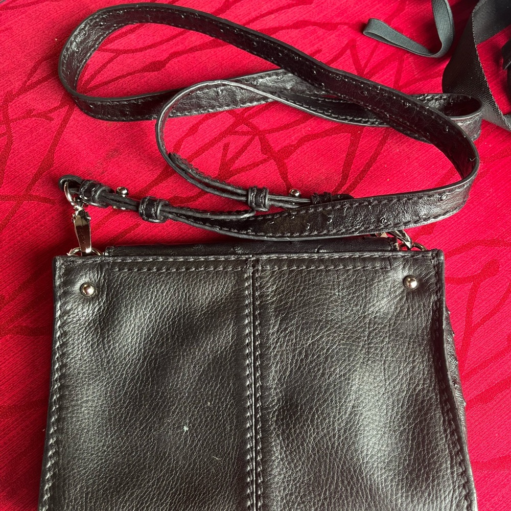 Charlotte Ronson Black Leather Crossbody Bag - Picture 4 of 4